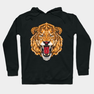 Angry lion face for all who love wild life and animals Hoodie